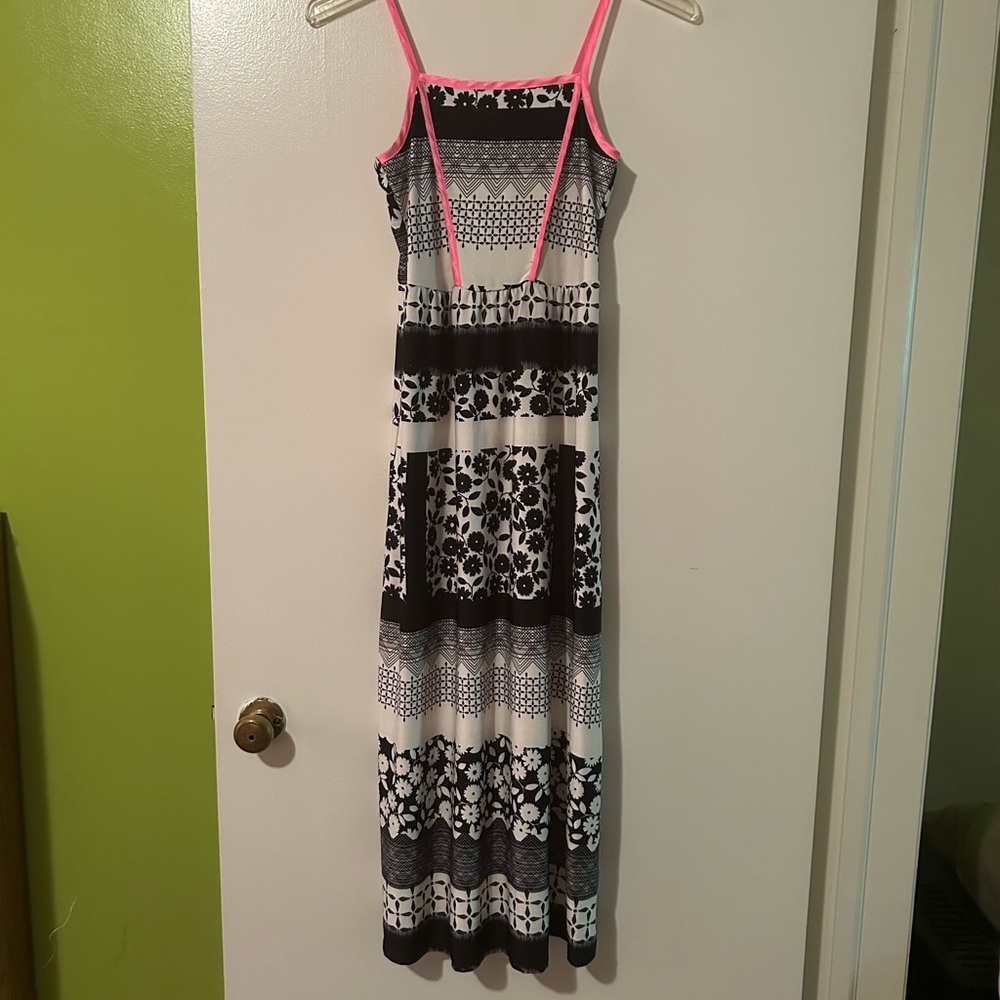Cato Black and White Floral Kids Casual Dress